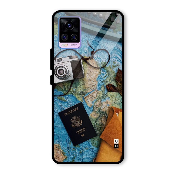 Travel Essentials Glass Back Case for Vivo V20 Pro