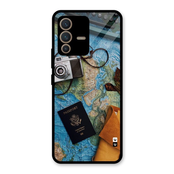 Travel Essentials Glass Back Case for Vivo V23 5G