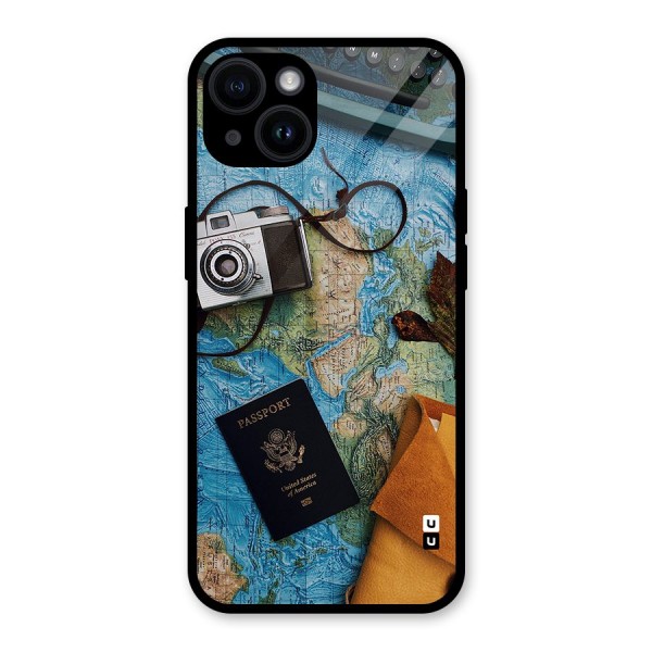 Travel Essentials Glass Back Case for iPhone 14