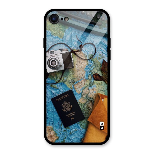 Travel Essentials Glass Back Case for iPhone 8