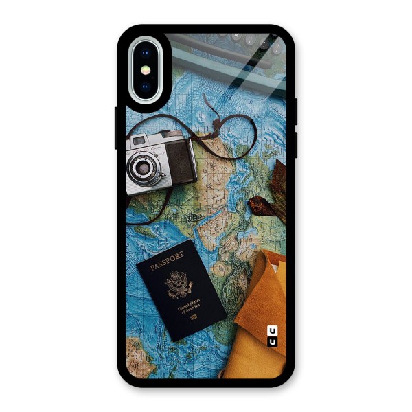 Travel Essentials Glass Back Case for iPhone X