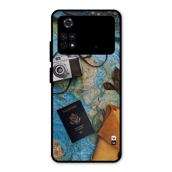 Travel Essentials Metal Back Case for Poco M4 Pro 4G