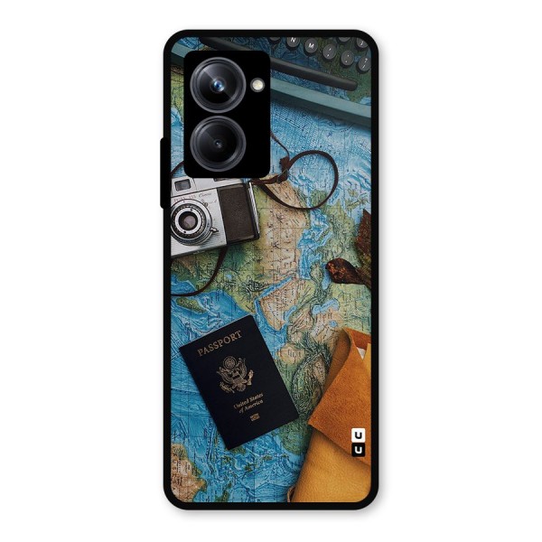 Travel Essentials Metal Back Case for Realme 10 Pro