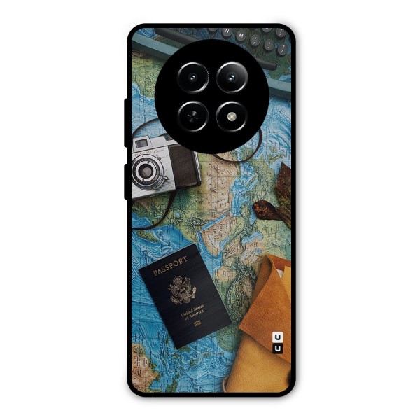 Travel Essentials Metal Back Case for Realme 12x 5G