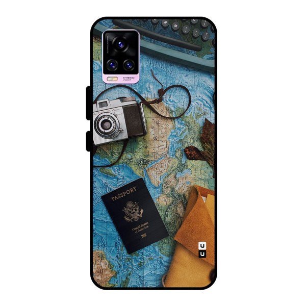 Travel Essentials Metal Back Case for Vivo V20 Pro