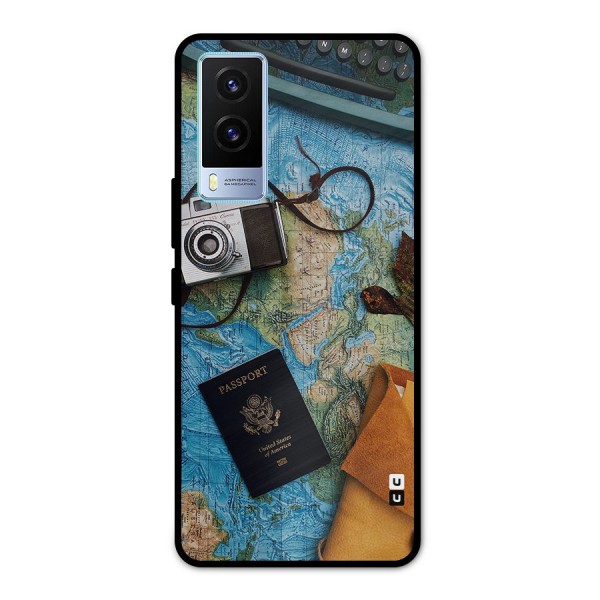 Travel Essentials Metal Back Case for Vivo V21e 5G