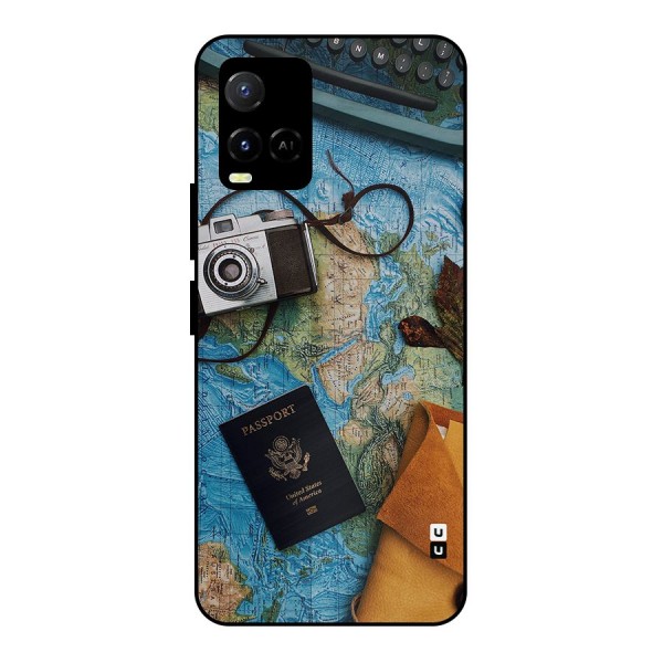 Travel Essentials Metal Back Case for Vivo Y21 2021