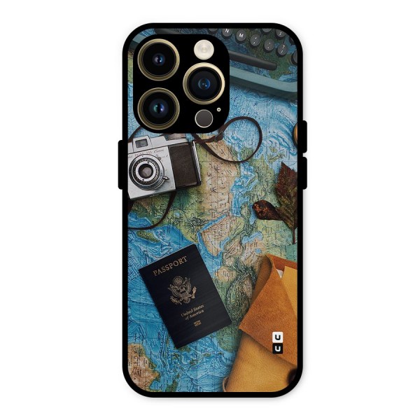 Travel Essentials Metal Back Case for iPhone 14 Pro