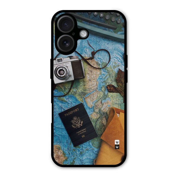 Travel Essentials Metal Back Case for iPhone 16