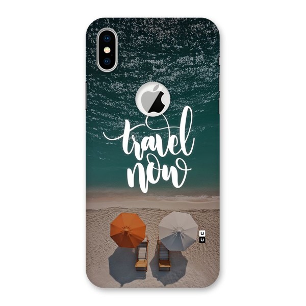 Travel Now Back Case for iPhone XS Logo Cut