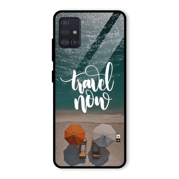 Travel Now Glass Back Case for Galaxy A51