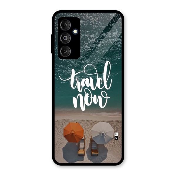 Travel Now Glass Back Case for Galaxy M14 5G