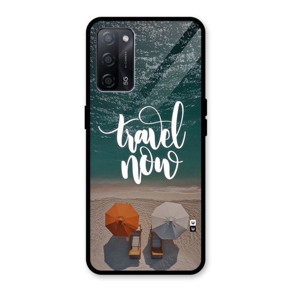 Travel Now Glass Back Case for Oppo A53s 5G