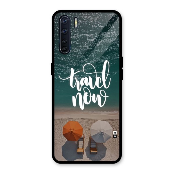 Travel Now Glass Back Case for Oppo F15