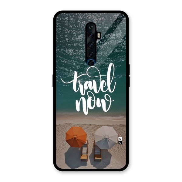 Travel Now Glass Back Case for Oppo Reno2 F