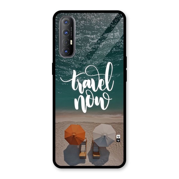 Travel Now Glass Back Case for Oppo Reno3 Pro