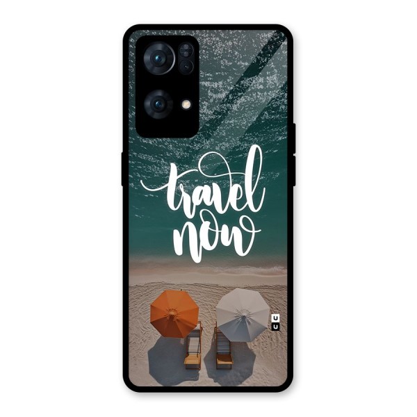 Travel Now Glass Back Case for Oppo Reno7 Pro 5G