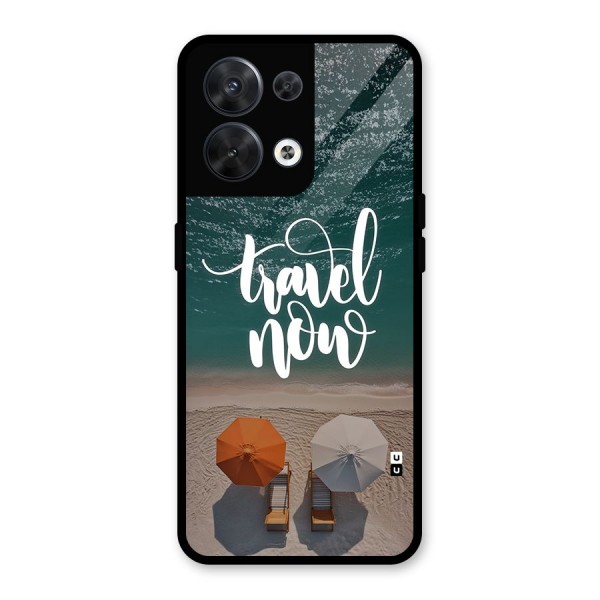 Travel Now Glass Back Case for Oppo Reno8 5G