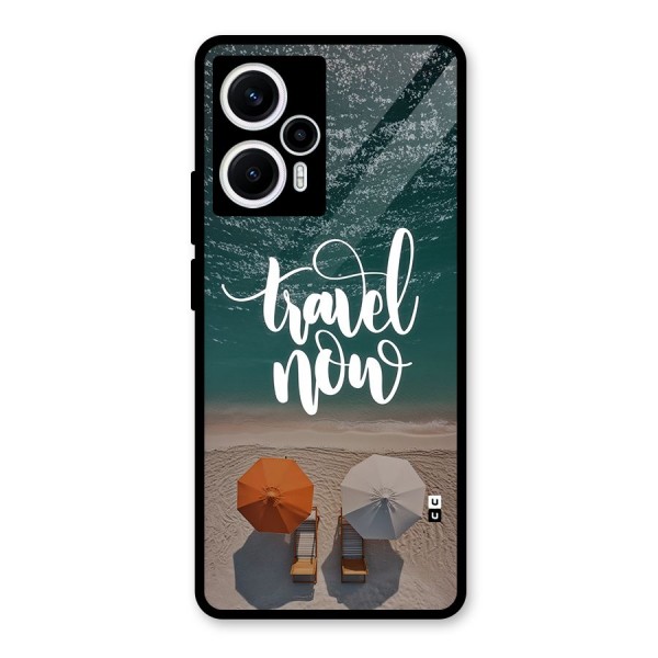 Travel Now Glass Back Case for Poco F5