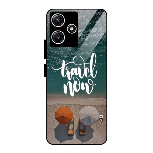 Travel Now Glass Back Case for Poco M6 Pro