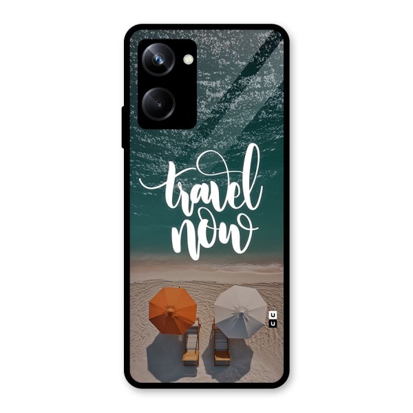 Travel Now Glass Back Case for Realme 10 Pro