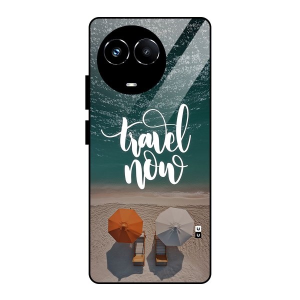 Travel Now Glass Back Case for Realme 11X