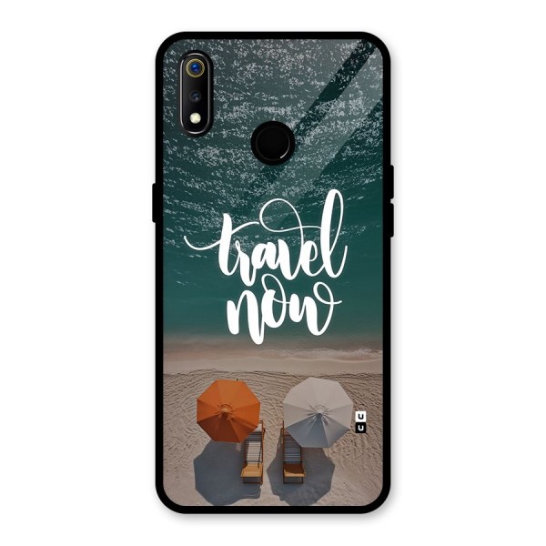 Travel Now Glass Back Case for Realme 3i