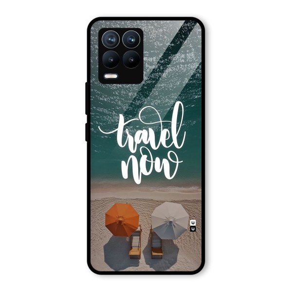 Travel Now Glass Back Case for Realme 8