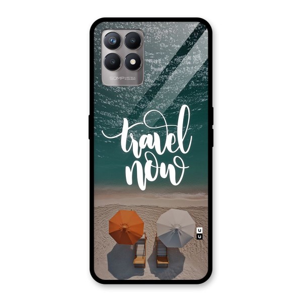 Travel Now Glass Back Case for Realme 8i