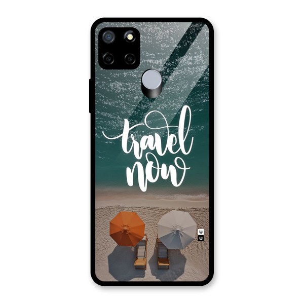 Travel Now Glass Back Case for Realme C12