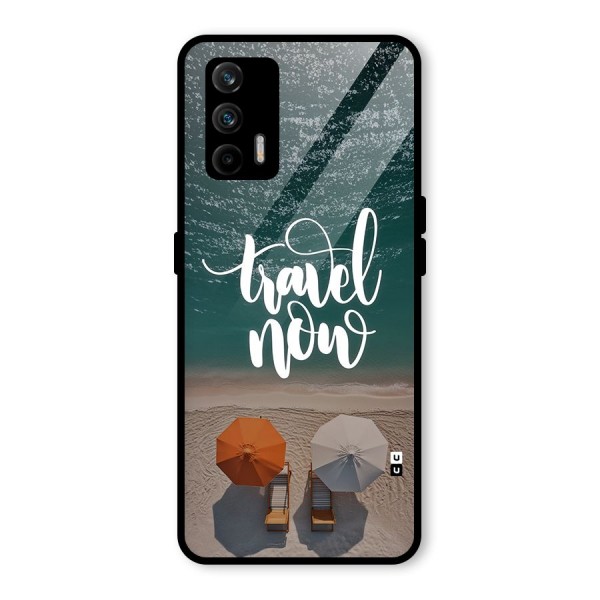 Travel Now Glass Back Case for Realme X7 Max