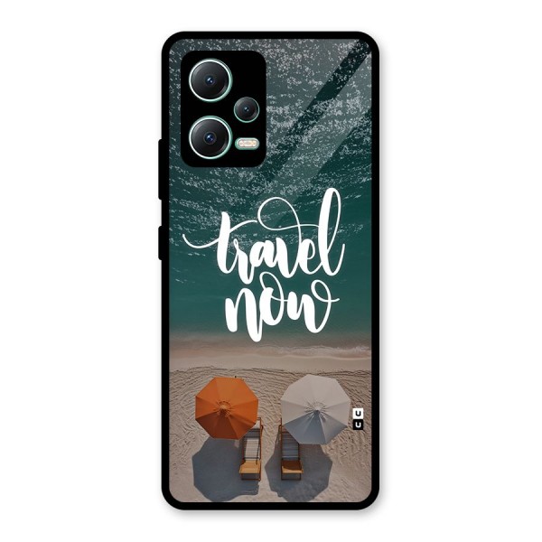 Travel Now Glass Back Case for Redmi Note 12 5G