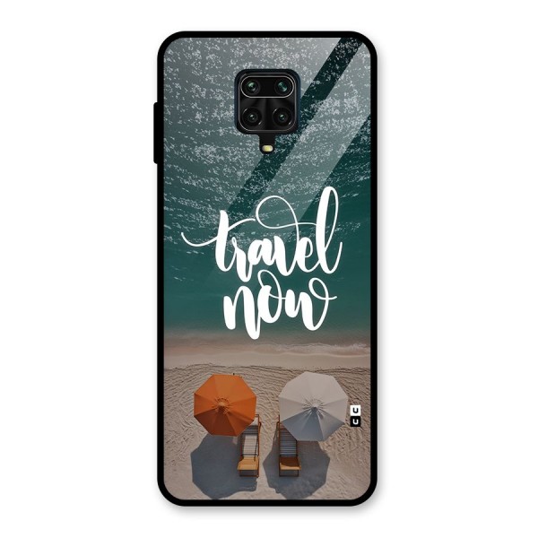 Travel Now Glass Back Case for Redmi Note 9 Pro