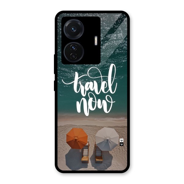 Travel Now Glass Back Case for Vivo T1 Pro