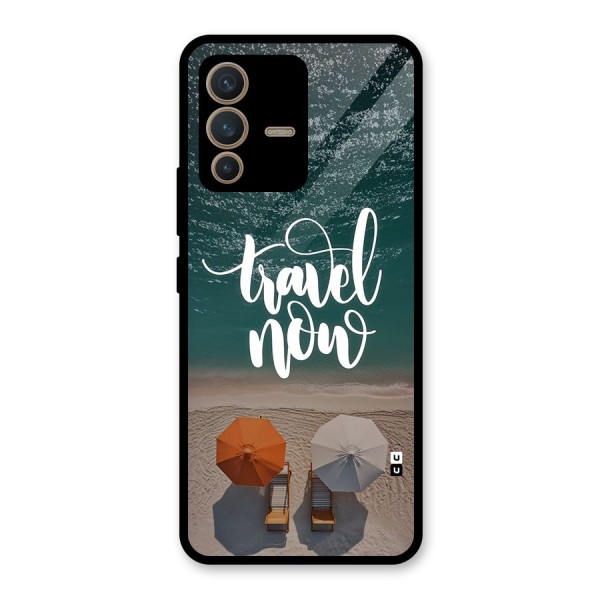 Travel Now Glass Back Case for Vivo V23 5G