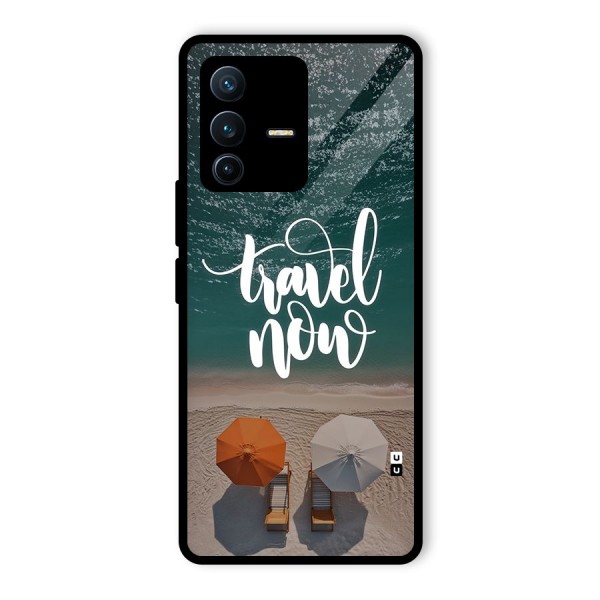 Travel Now Glass Back Case for Vivo V23 Pro