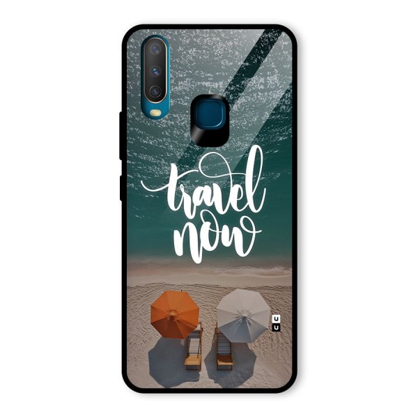 Travel Now Glass Back Case for Vivo Y12