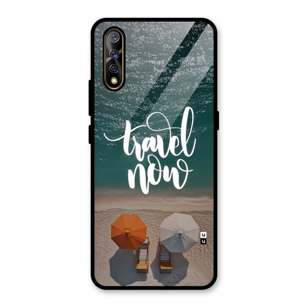 Travel Now Glass Back Case for Vivo Z1x