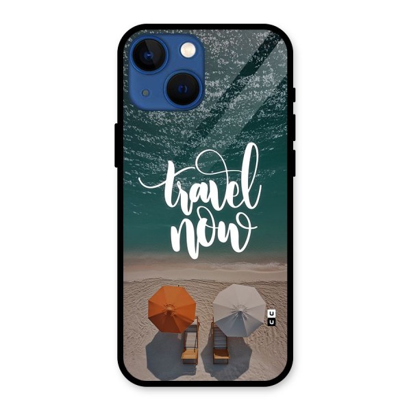 Travel Now Glass Back Case for iPhone 13 Mini