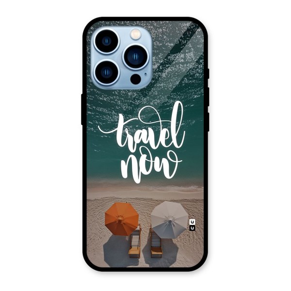 Travel Now Glass Back Case for iPhone 13 Pro