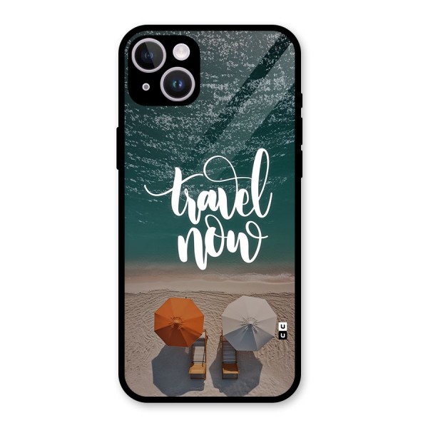 Travel Now Glass Back Case for iPhone 14 Plus