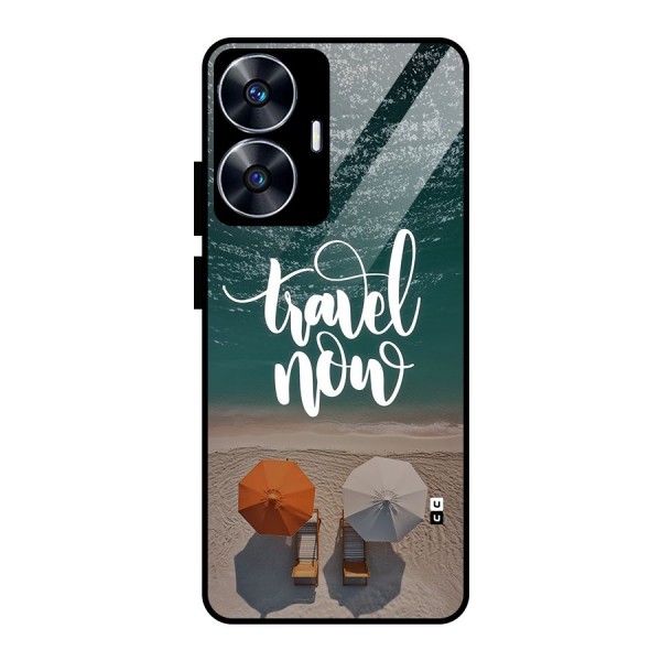 Travel Now Glass Back Case for realme C55