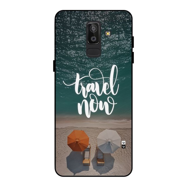 Travel Now Metal Back Case for Galaxy J8