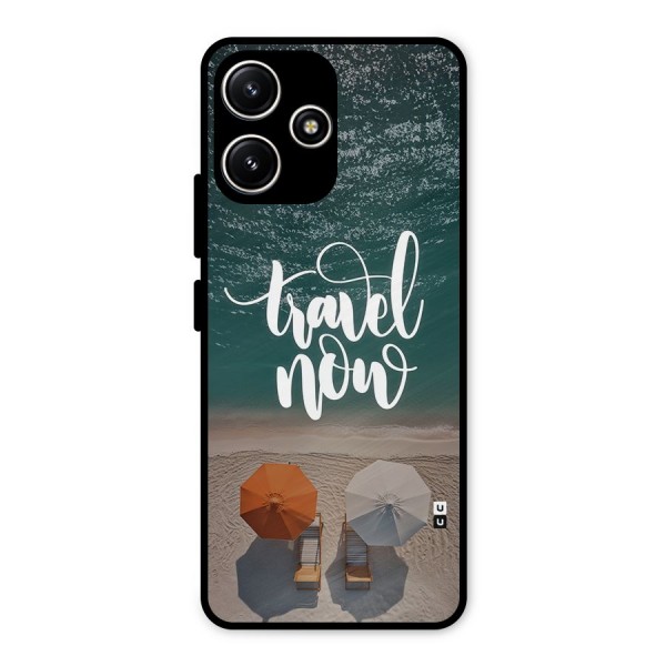 Travel Now Metal Back Case for Poco M6 Pro