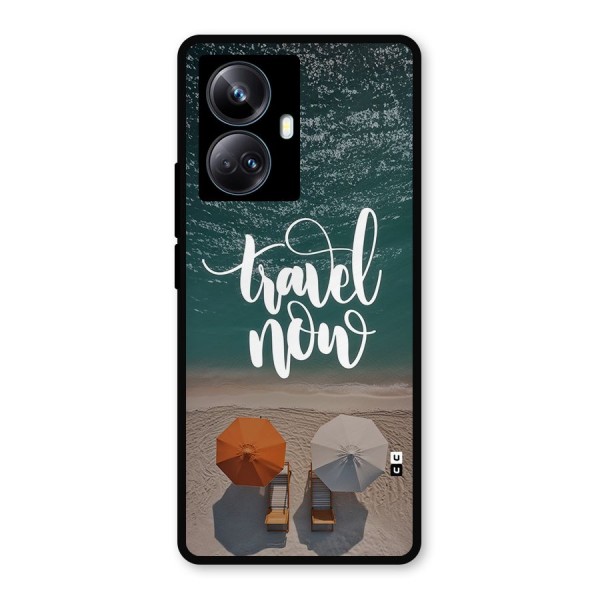 Travel Now Metal Back Case for Realme 10 Pro Plus