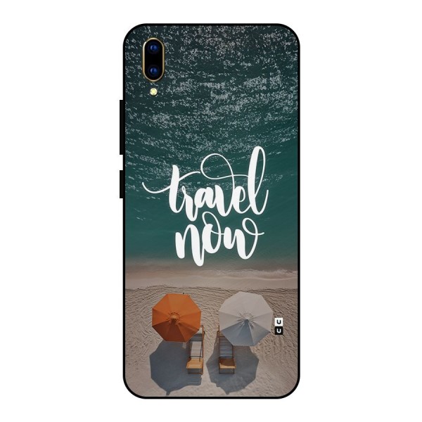 Travel Now Metal Back Case for Vivo V11 Pro