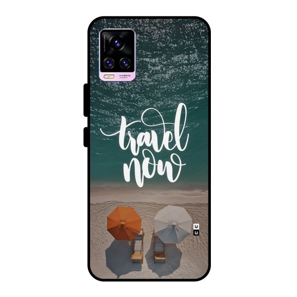 Travel Now Metal Back Case for Vivo V20 Pro