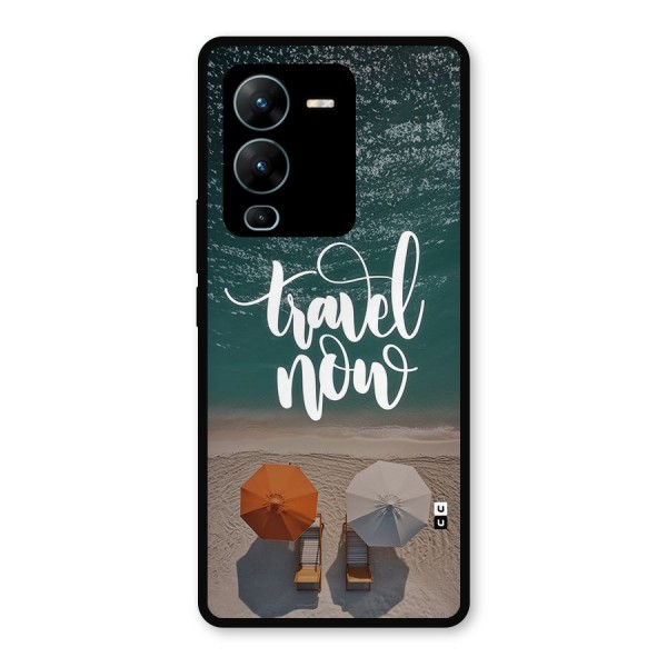 Travel Now Metal Back Case for Vivo V25 Pro