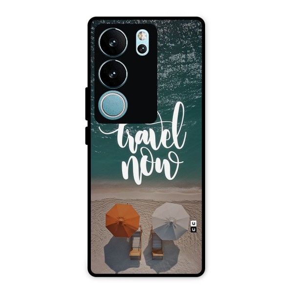 Travel Now Metal Back Case for Vivo V29 Pro