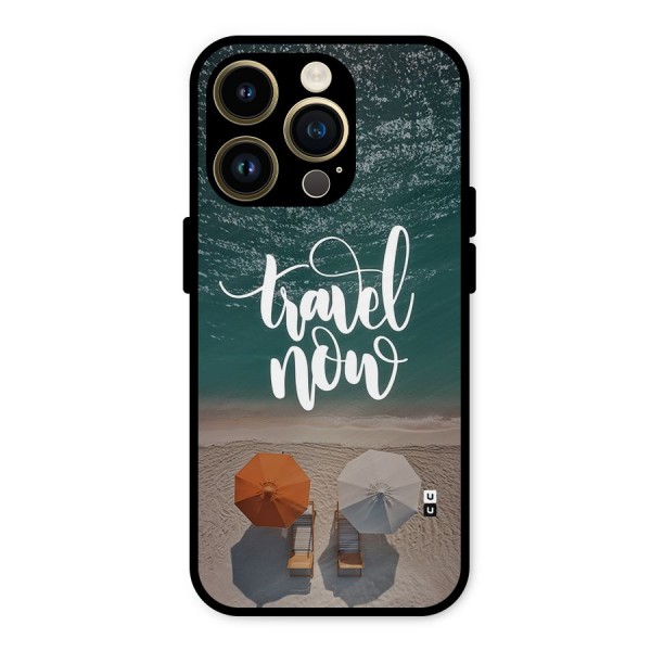 Travel Now Metal Back Case for iPhone 14 Pro